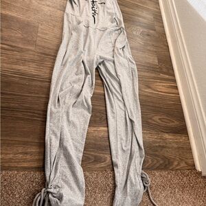 Sparkle Silver Jogger Pants with Drawstring Hem